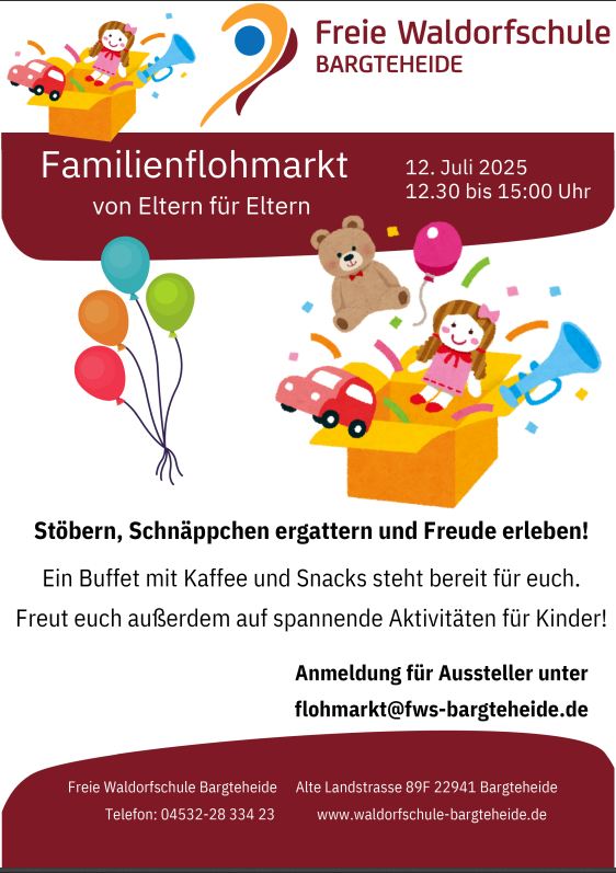 Familienflohmarkt und gemeinsames Beisammensein.
